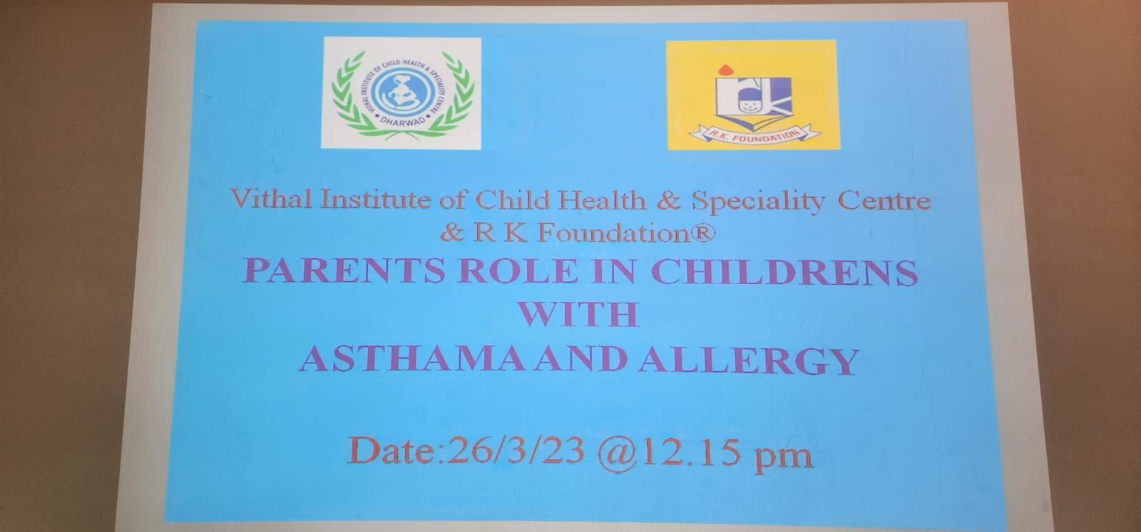 Allergy and asthma camp in Dharwad, Karnataka, 26 March 2023
