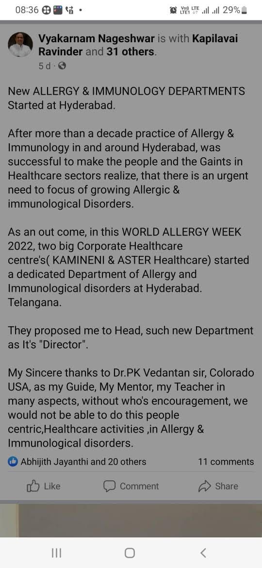 PRAANA camp with Dr. Vyakarnam, Hyderabad