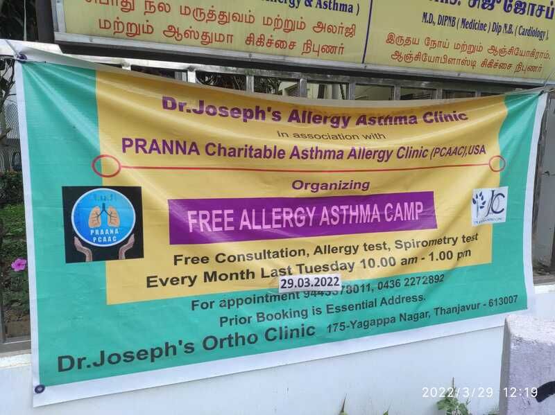 PRAANA clinic with Dr. Chandra Joseph, Thanjavur, 2022